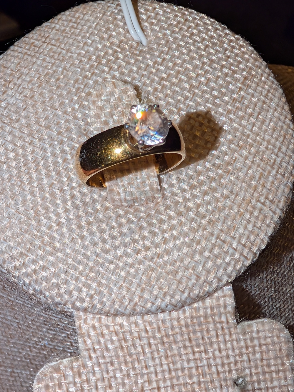 14KT GF Solitaire Ring Size 7.5